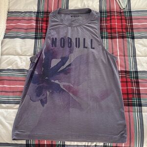 NOBULL High Neck Tank Lavender flower print Muscle Tee
